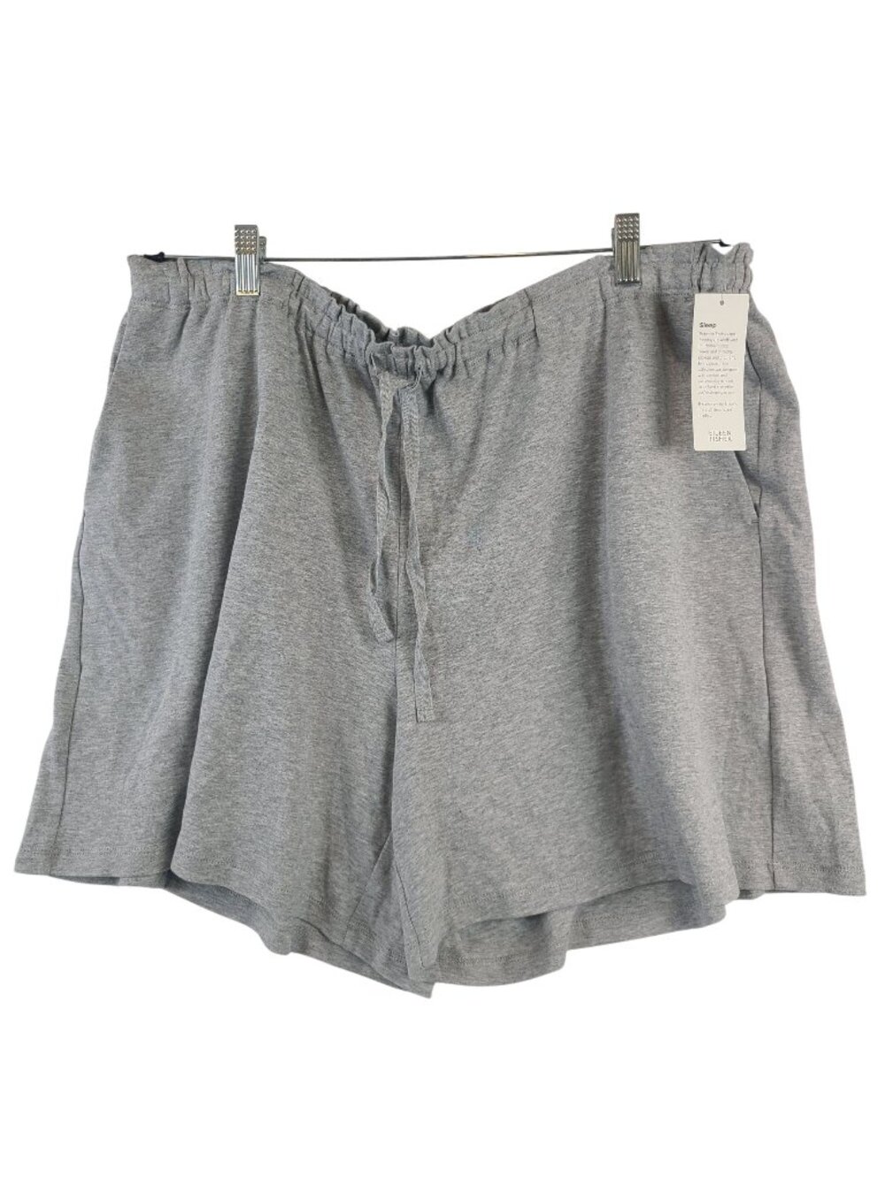 NEW Eileen Fisher Gray Sleeping Shorts Sz 1X Elastic Waist & Drawstring Soft